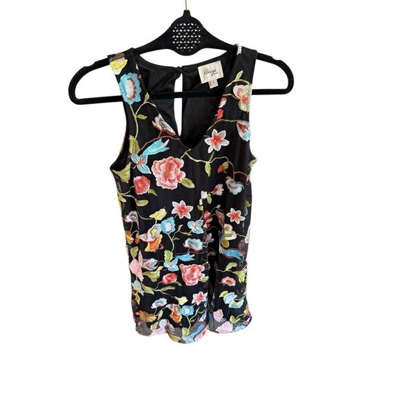 Beige By Eci Womens Multicolor Embroidered Floral Sleeveless Mini Dress Small - Picture 7 of 10